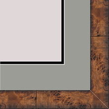 1 1/2" Slope Light Walnut Burl Wood Picture Frame - SKU 2515-35