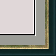 1 1/2" Black Radius Raised Gold Wood Picture Frame - SKU 380-30