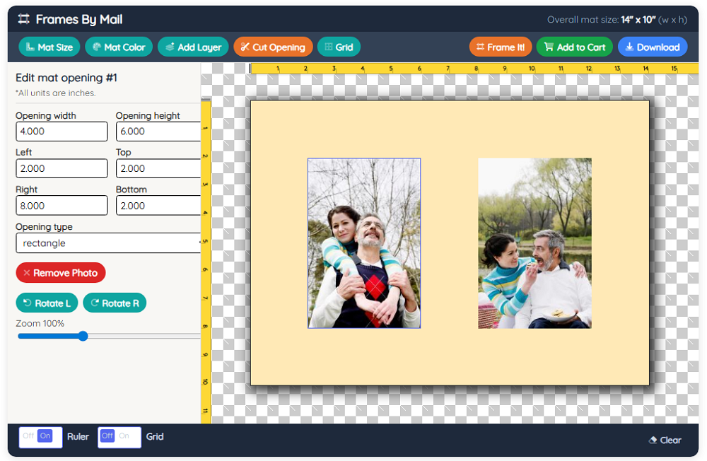 Step 3: Upload your personal images you would like in the openings